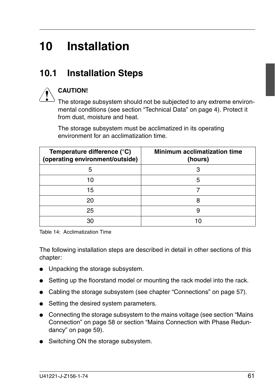 Installation, Installation steps, 10 installation | 1 installation steps | Fujitsu Siemens Computers S60 User Manual | Page 69 / 98