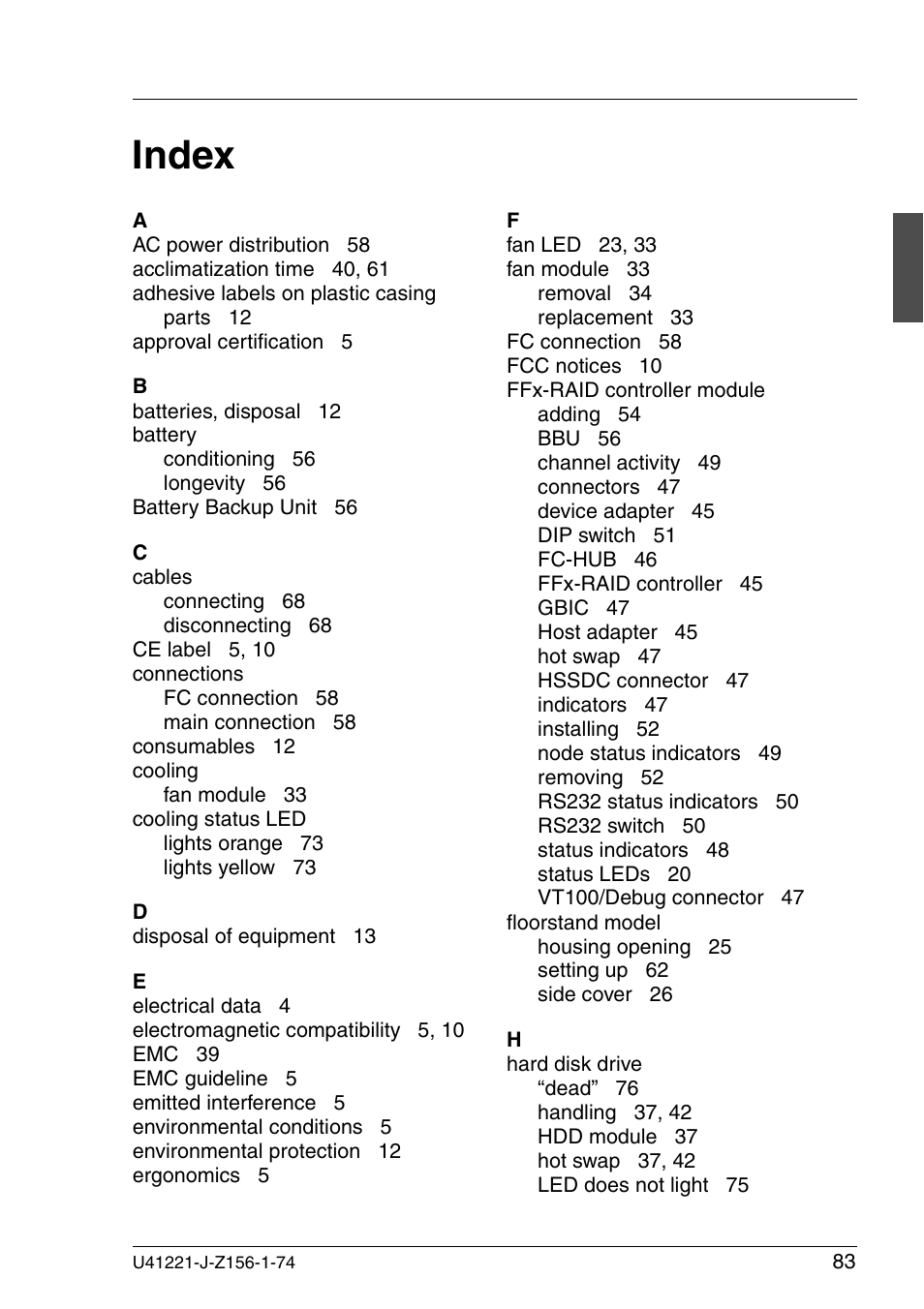 Index | Fujitsu Siemens Computers S60 User Manual | Page 91 / 98