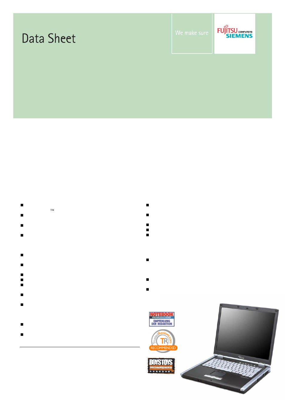 Fujitsu Siemens Computers E8010 User Manual | 3 pages