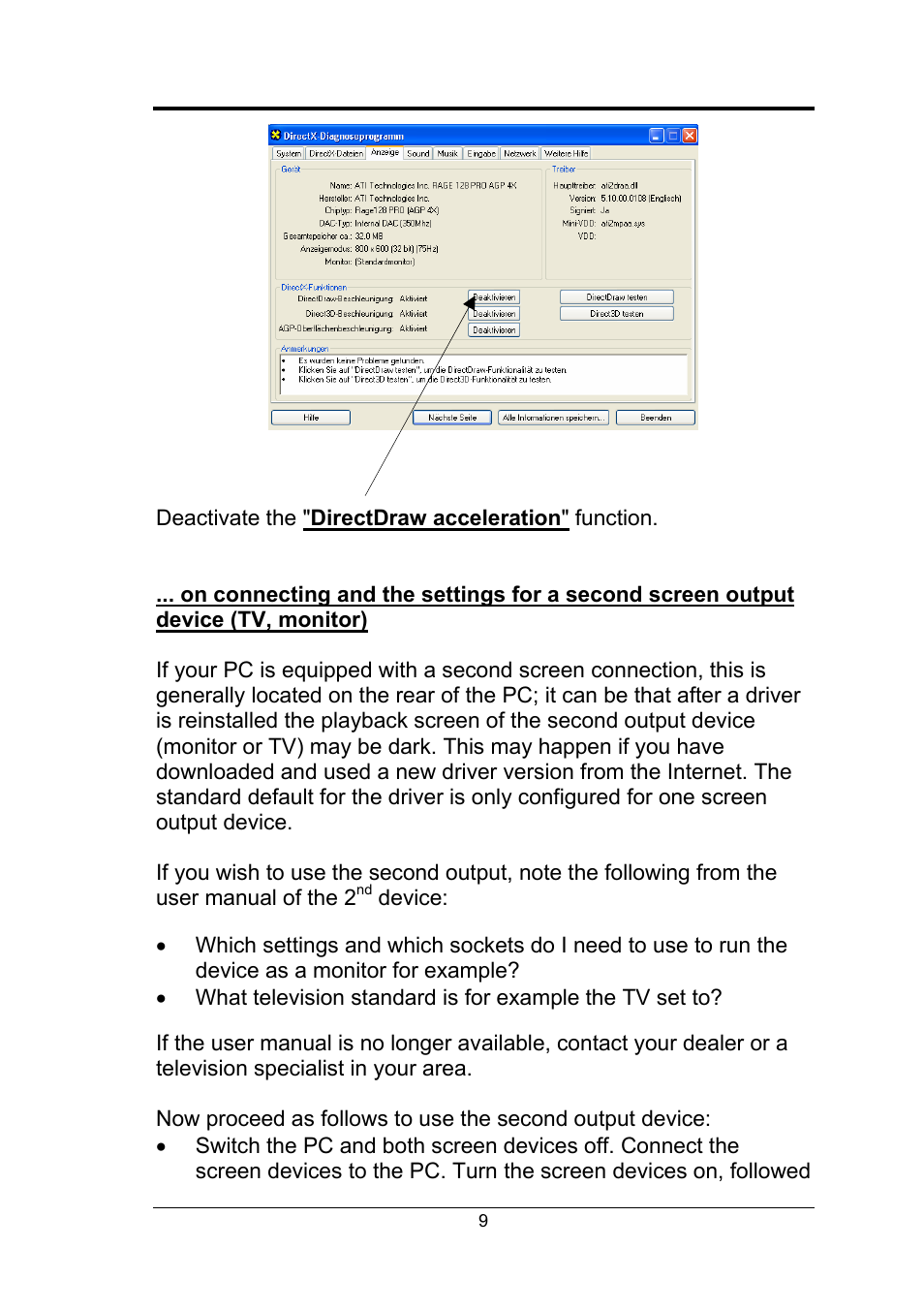 Device (tv, monitor) | Fujitsu Siemens Computers Fujitsu-Siemens PC User Manual | Page 35 / 96