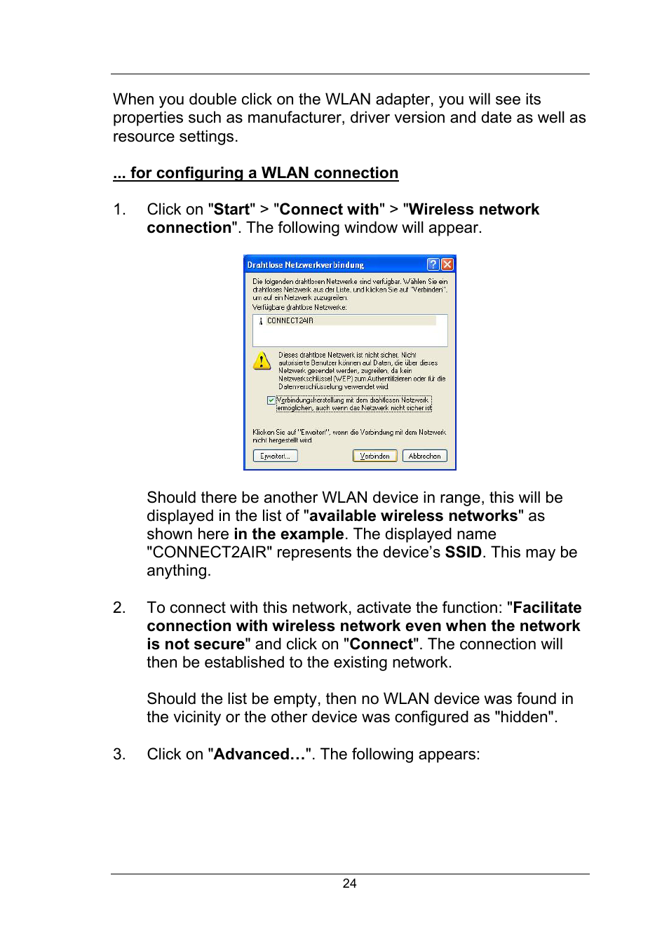 For configuring a wlan connection | Fujitsu Siemens Computers Fujitsu-Siemens PC User Manual | Page 50 / 96