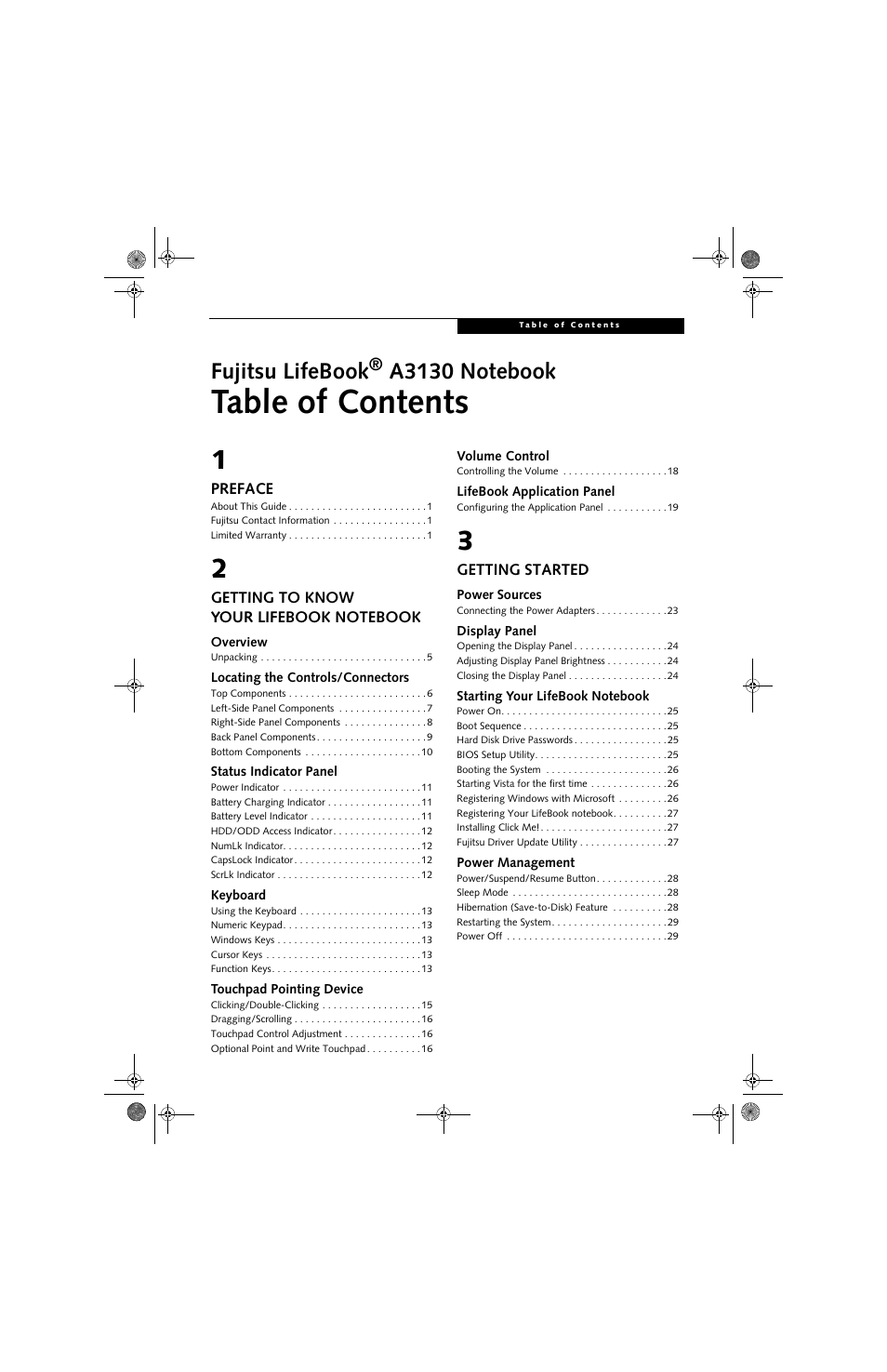 Fujitsu Siemens Computers LifeBook A3130 User Manual | Page 5 / 120