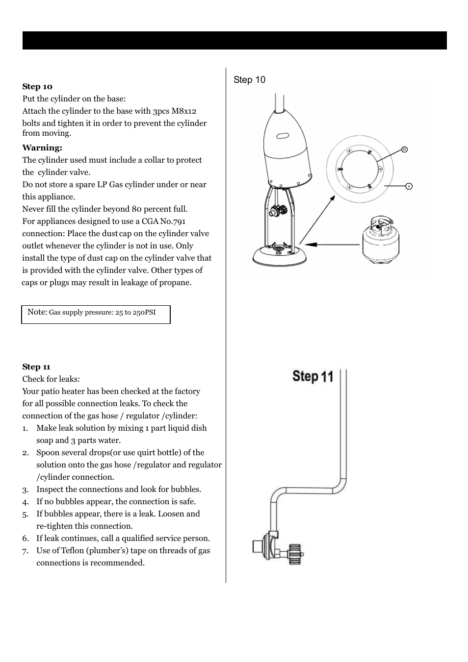 Bullet manual en 47000.ai.pdf | Fire Sense Deluxe Patio Heater PH03-SS User Manual | Page 12 / 20