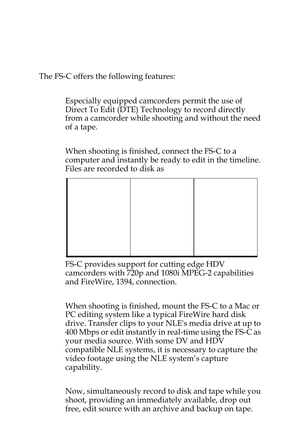 Features, Fs-c features, Features 3 | FOCUS Enhancements FS-C User Manual | Page 19 / 122