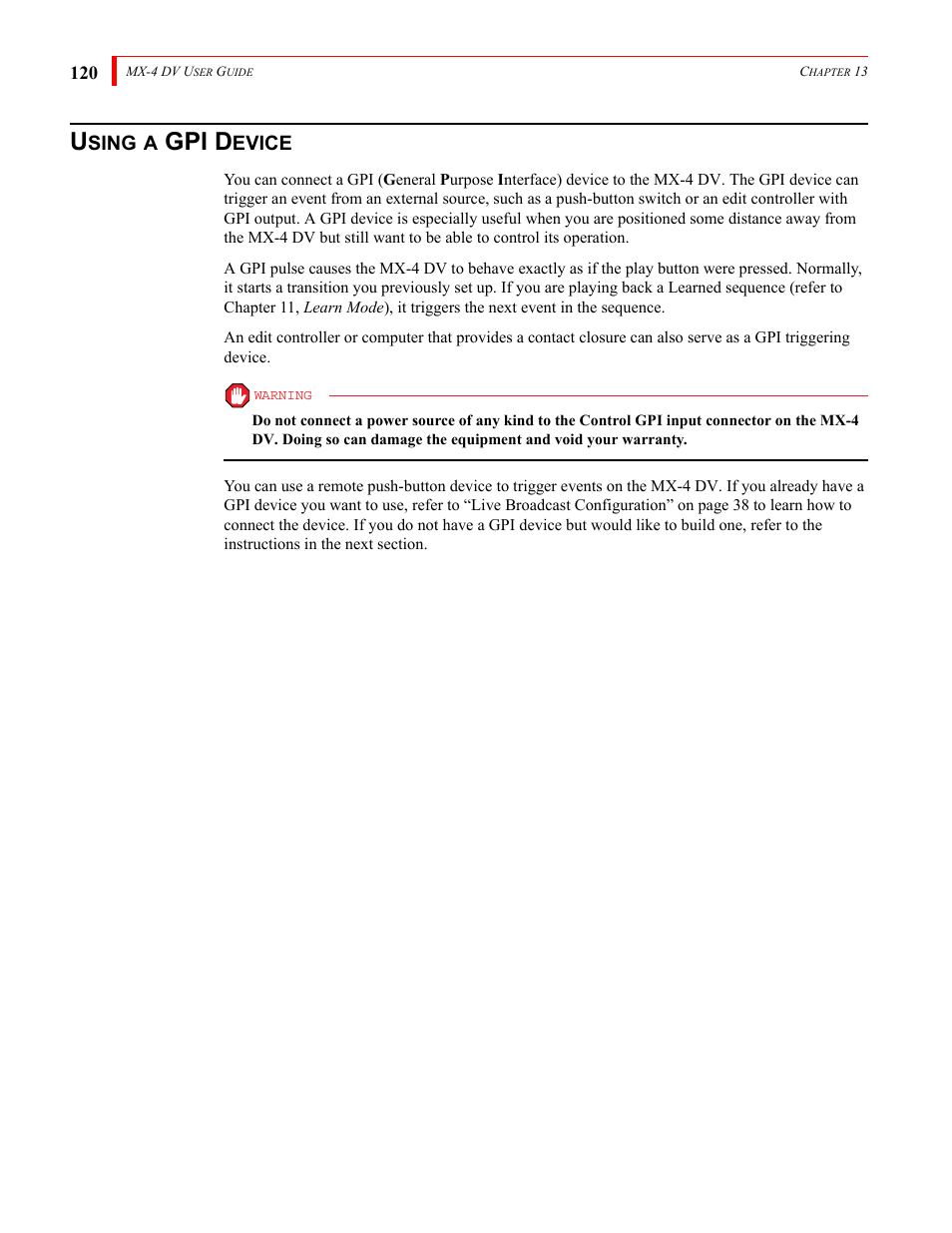 Gpi d | FOCUS Enhancements Bridge/Router MX-4DV User Manual | Page 124 / 170