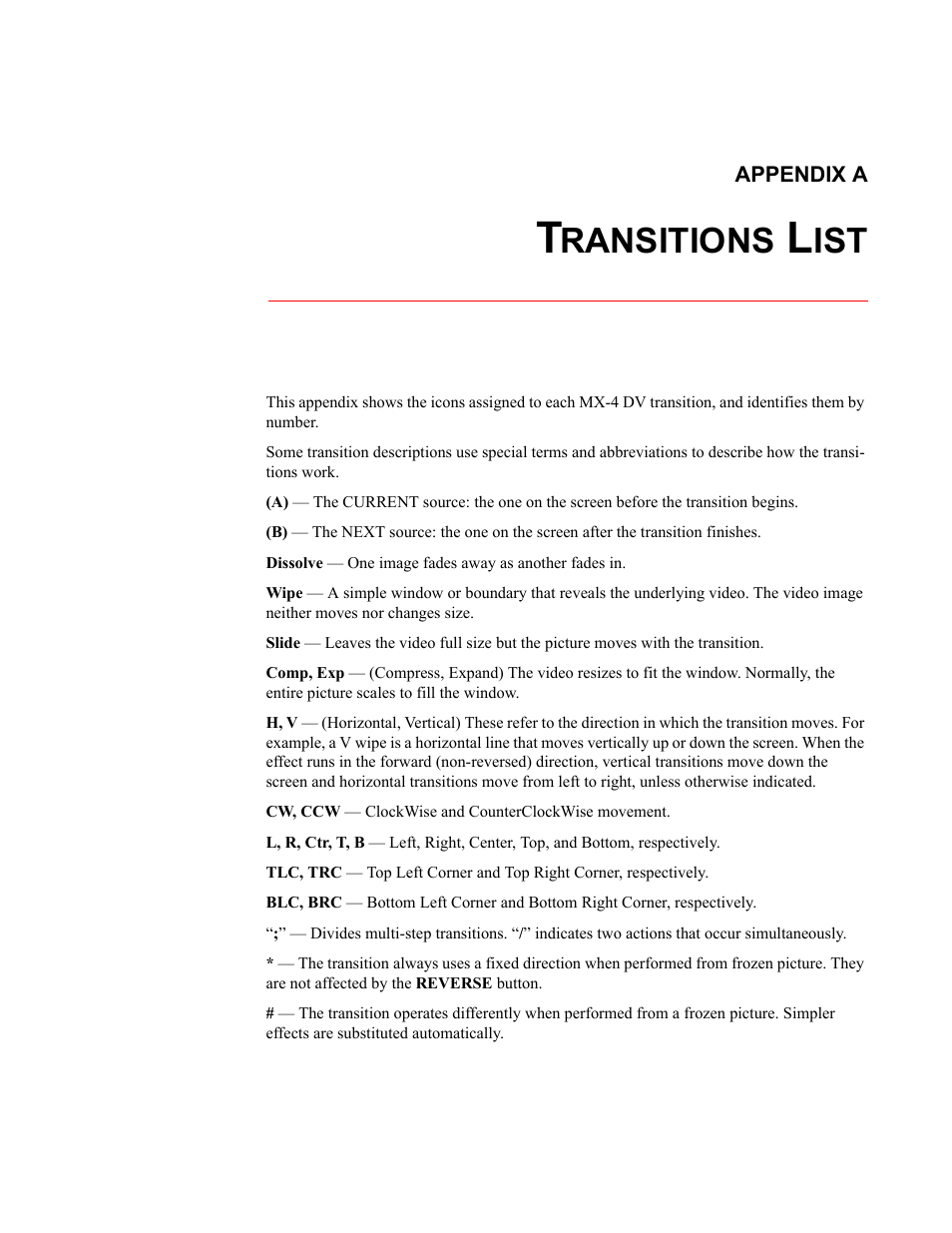 Ransitions | FOCUS Enhancements Bridge/Router MX-4DV User Manual | Page 139 / 170