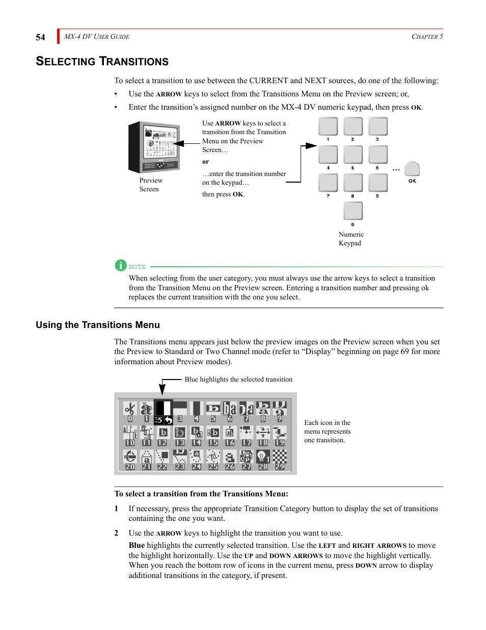 Electing, Ransitions | FOCUS Enhancements Bridge/Router MX-4DV User Manual | Page 58 / 170