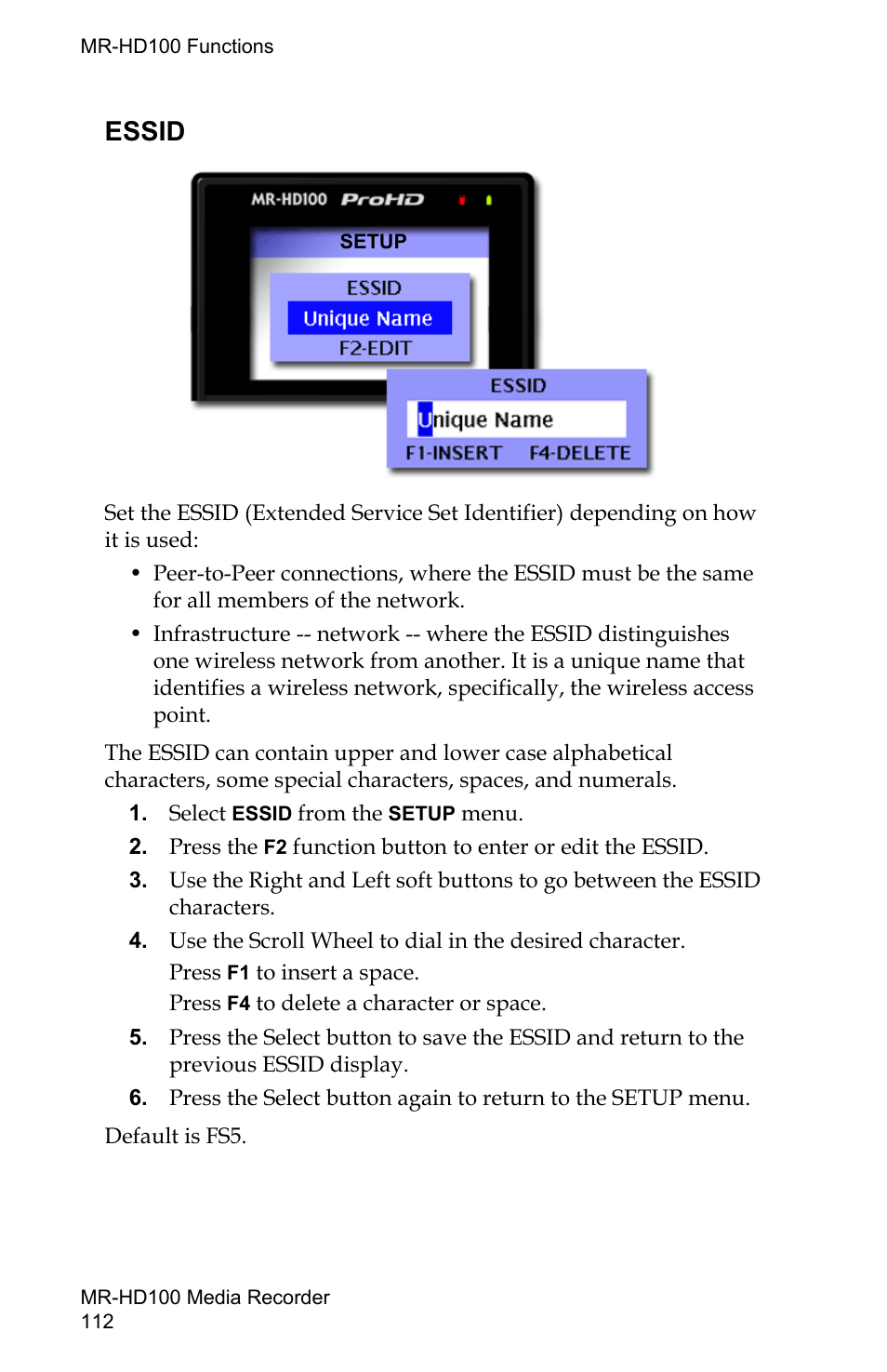 Essid | FOCUS Enhancements MR-HD100 User Manual | Page 132 / 224