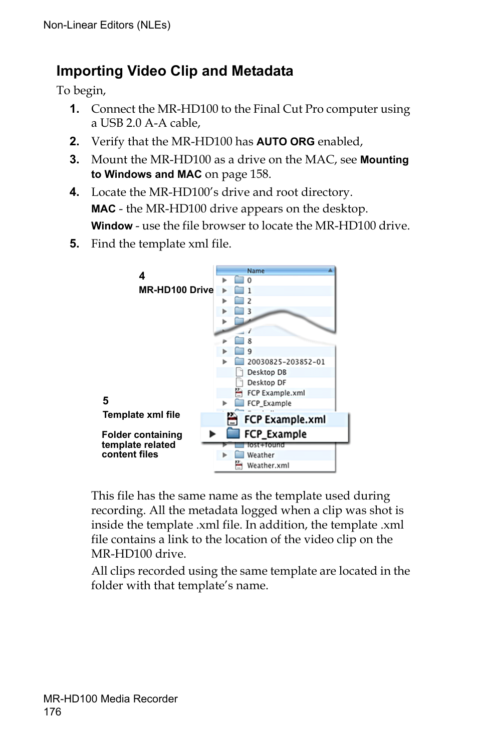 Importing video clip and metadata, It, see | FOCUS Enhancements MR-HD100 User Manual | Page 196 / 224