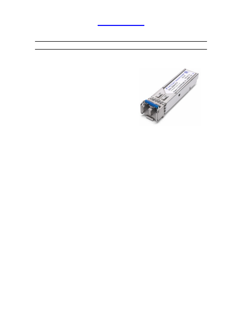 Finisar FWDM-1629-XX User Manual | 10 pages