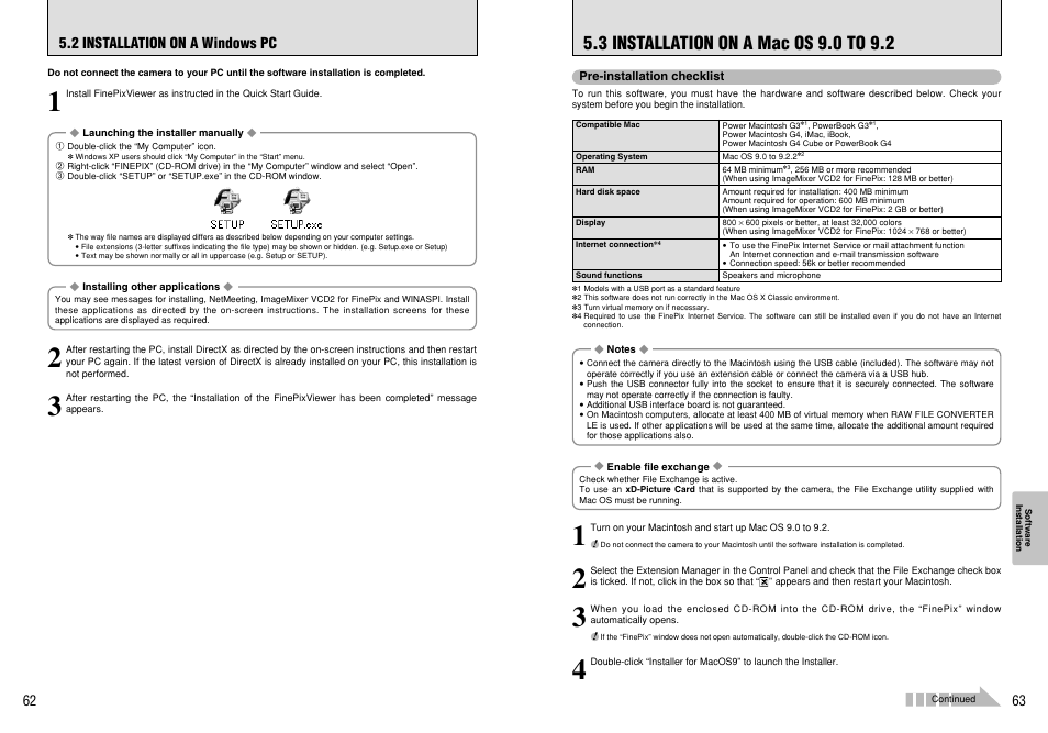 2 installation on a windows pc | FujiFilm FinePix 420 User Manual | Page 32 / 47