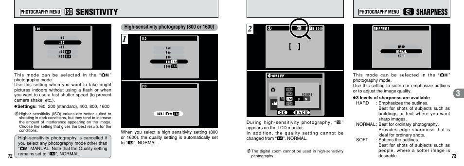 1f sensitivity, K sharpness | FujiFilm F601 User Manual | Page 37 / 69
