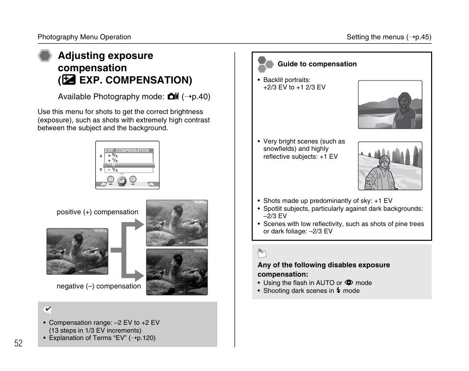 Available photography mode: s ( ➝p.40) | FujiFilm A400 User Manual | Page 52 / 132