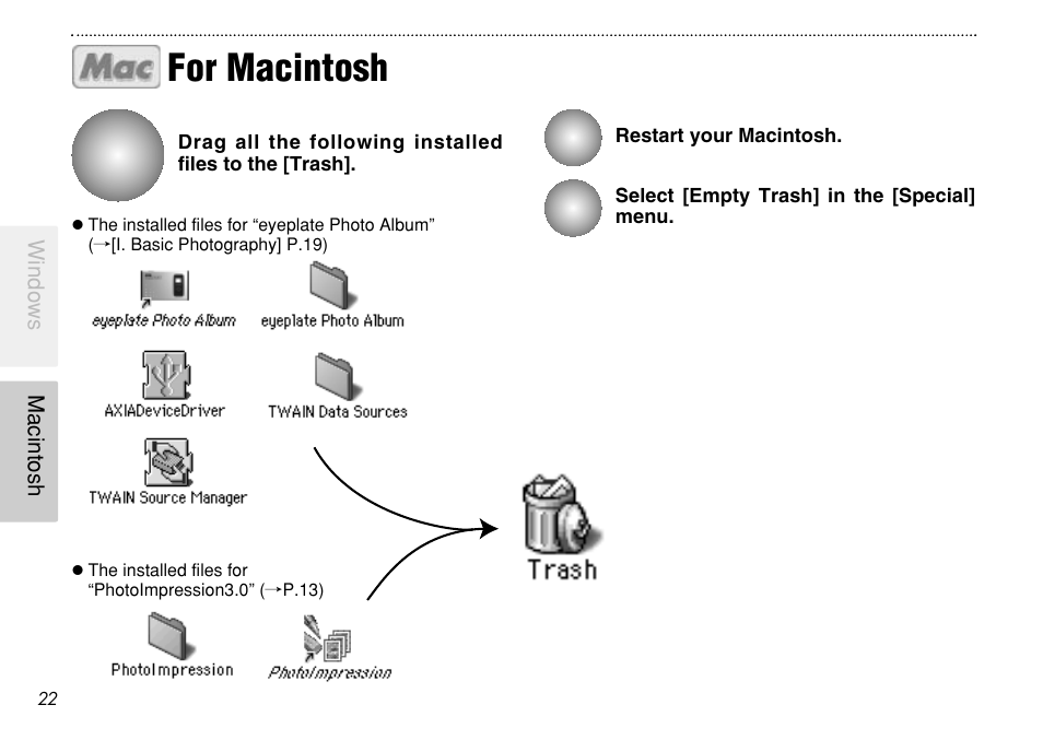 For macintosh | FujiFilm eyeplate Digital Camera User Manual | Page 22 / 27