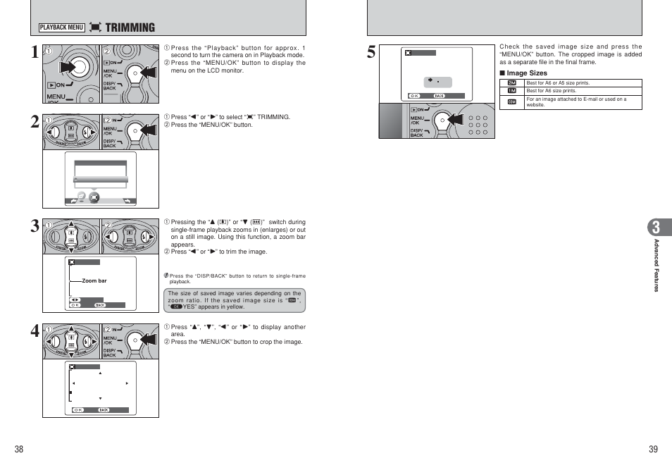Y trimming | FujiFilm FinePix A120 User Manual | Page 20 / 43