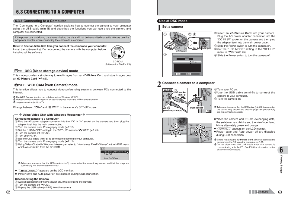 3 connecting to a computer | FujiFilm FinePix A120 User Manual | Page 32 / 43