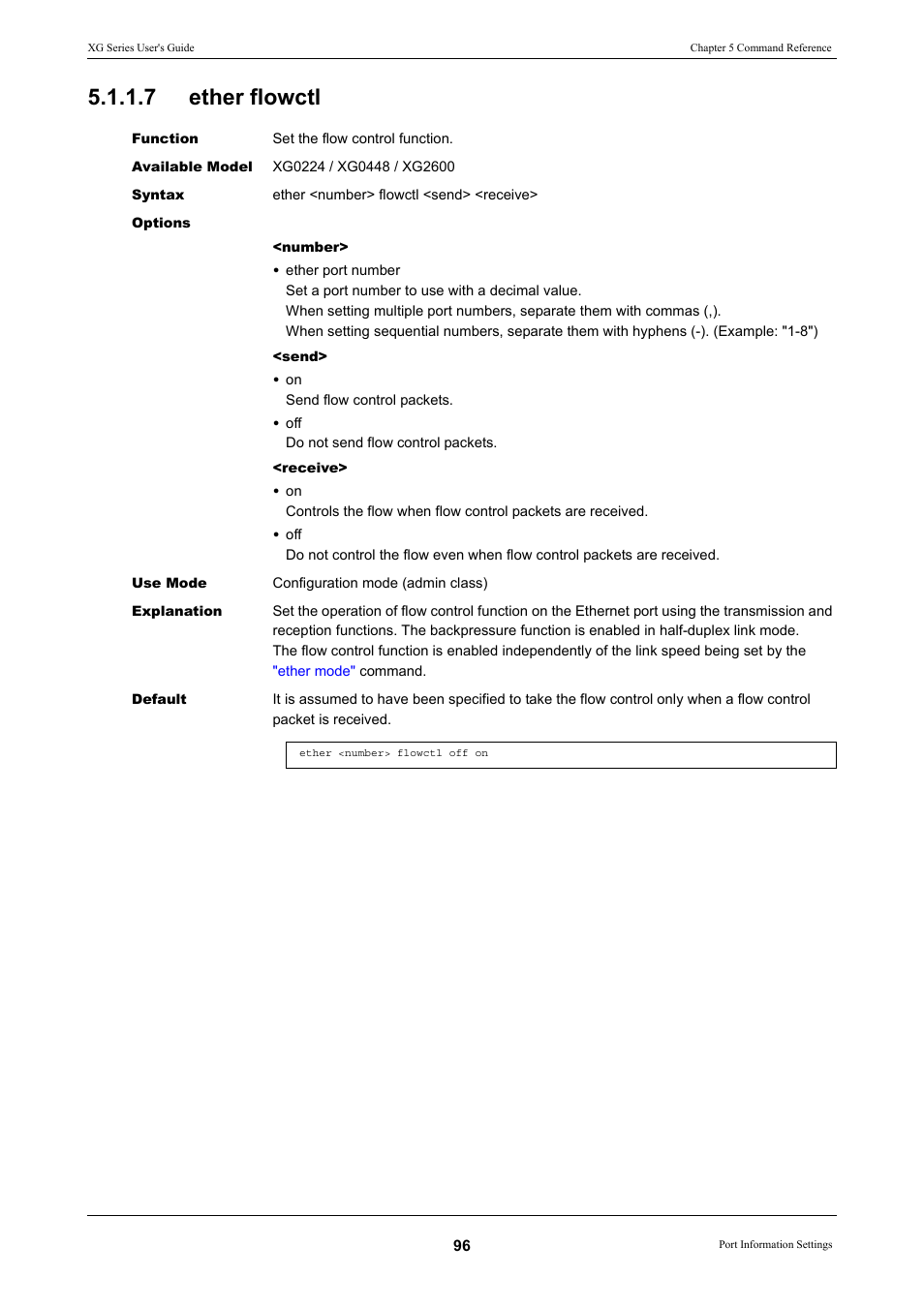 7 ether flowctl, Ether flowctl | FUJITSU XG Series P3NK-4452-01ENZD User Manual | Page 96 / 614