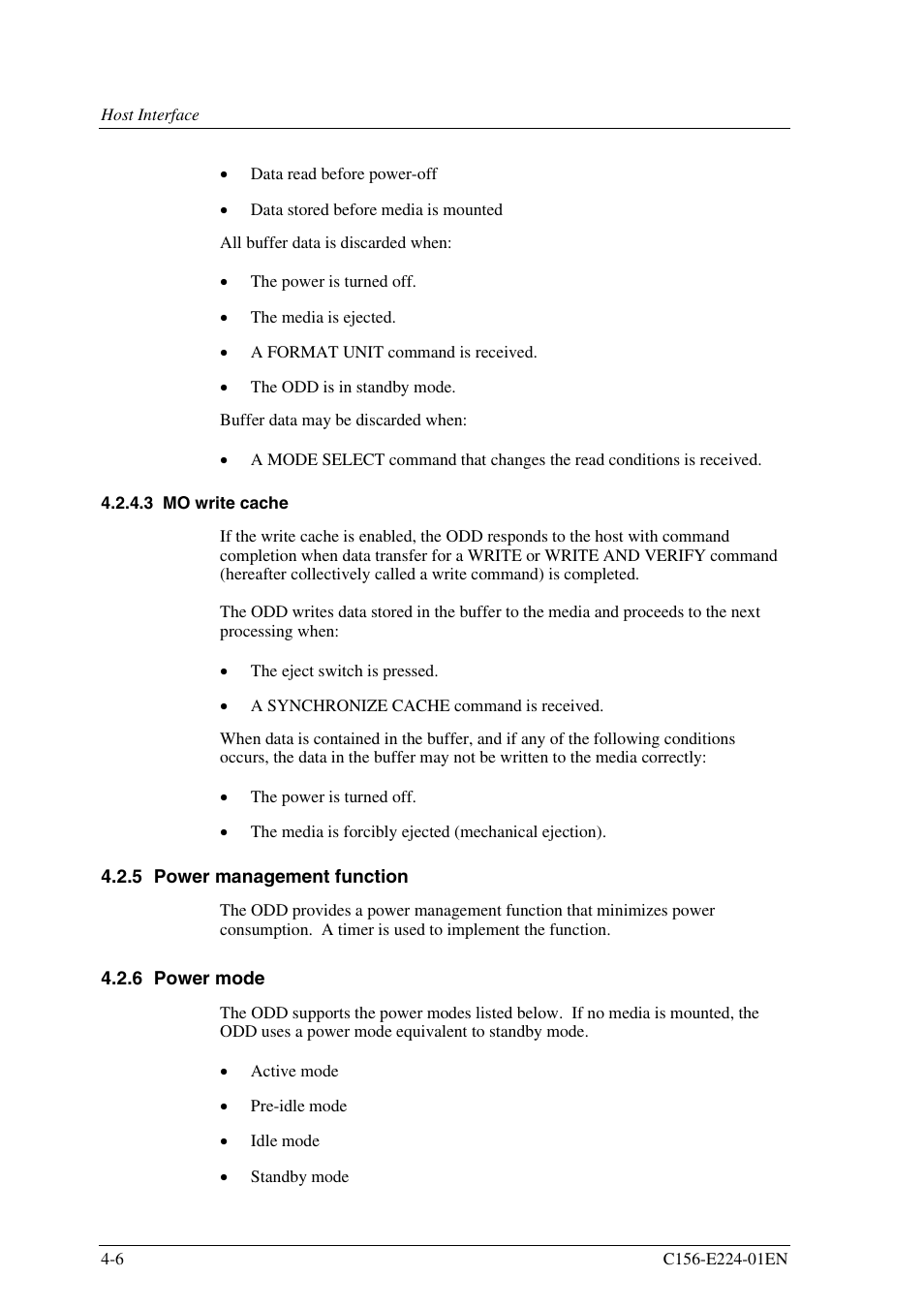 5 power management function, 6 power mode | FUJITSU MCJ3230SS User Manual | Page 80 / 161