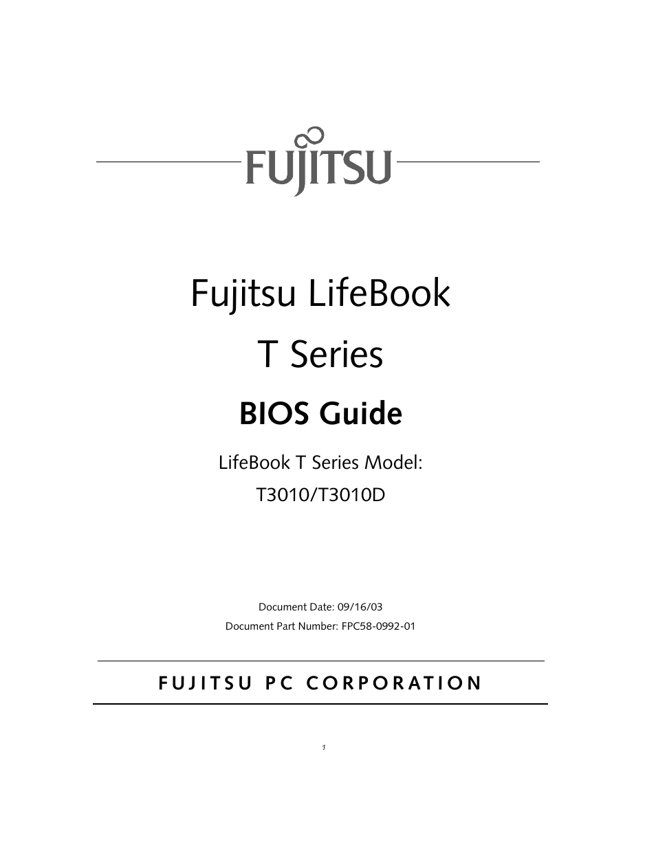 FUJITSU T3010 User Manual | 26 pages