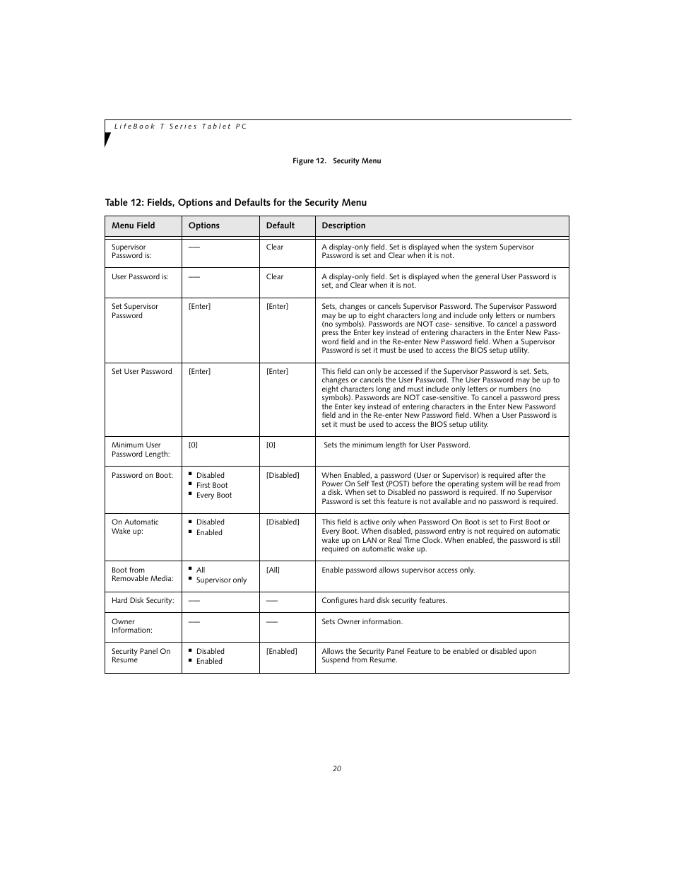 FUJITSU T3010 User Manual | Page 20 / 26