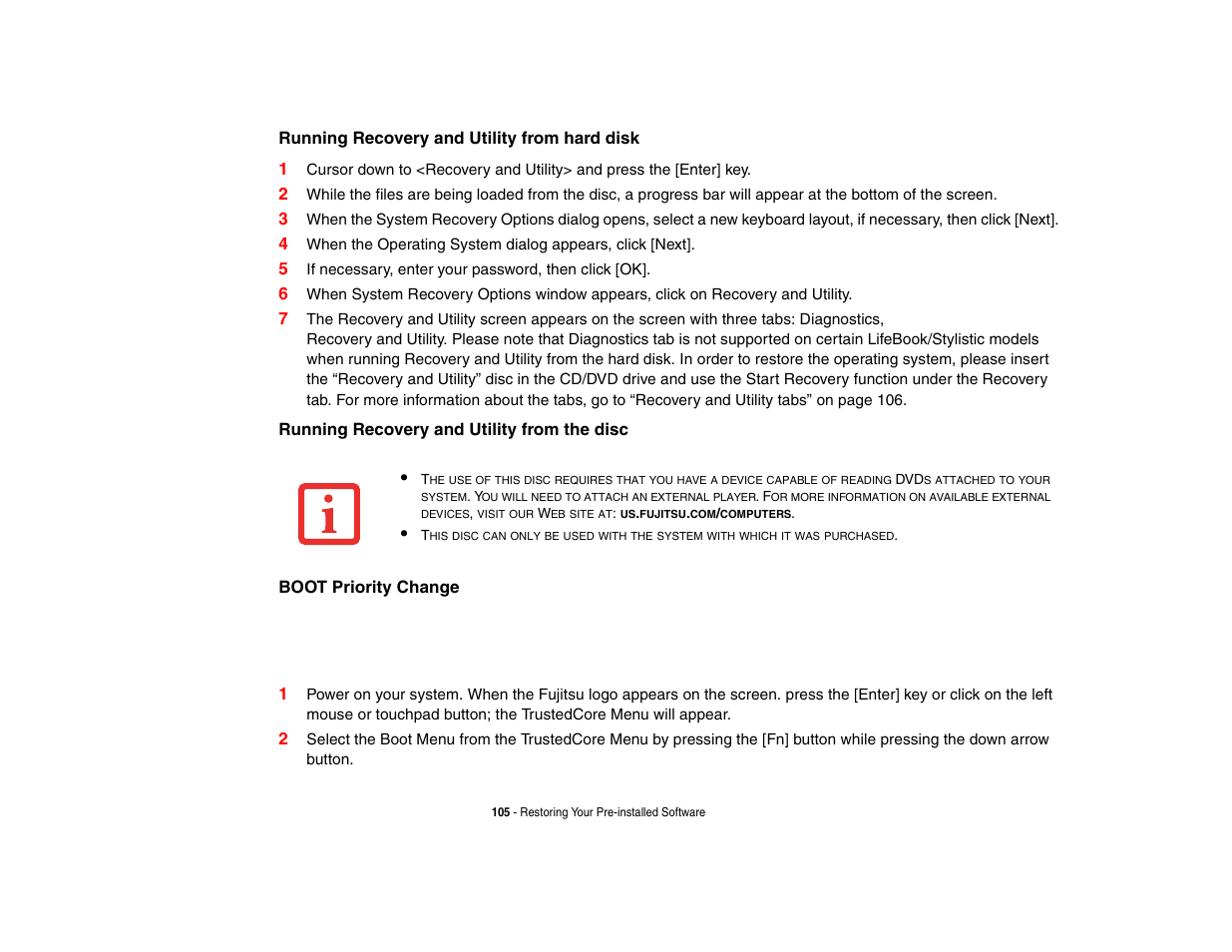 FUJITSU LIFEBOOK U810 User Manual | Page 105 / 176