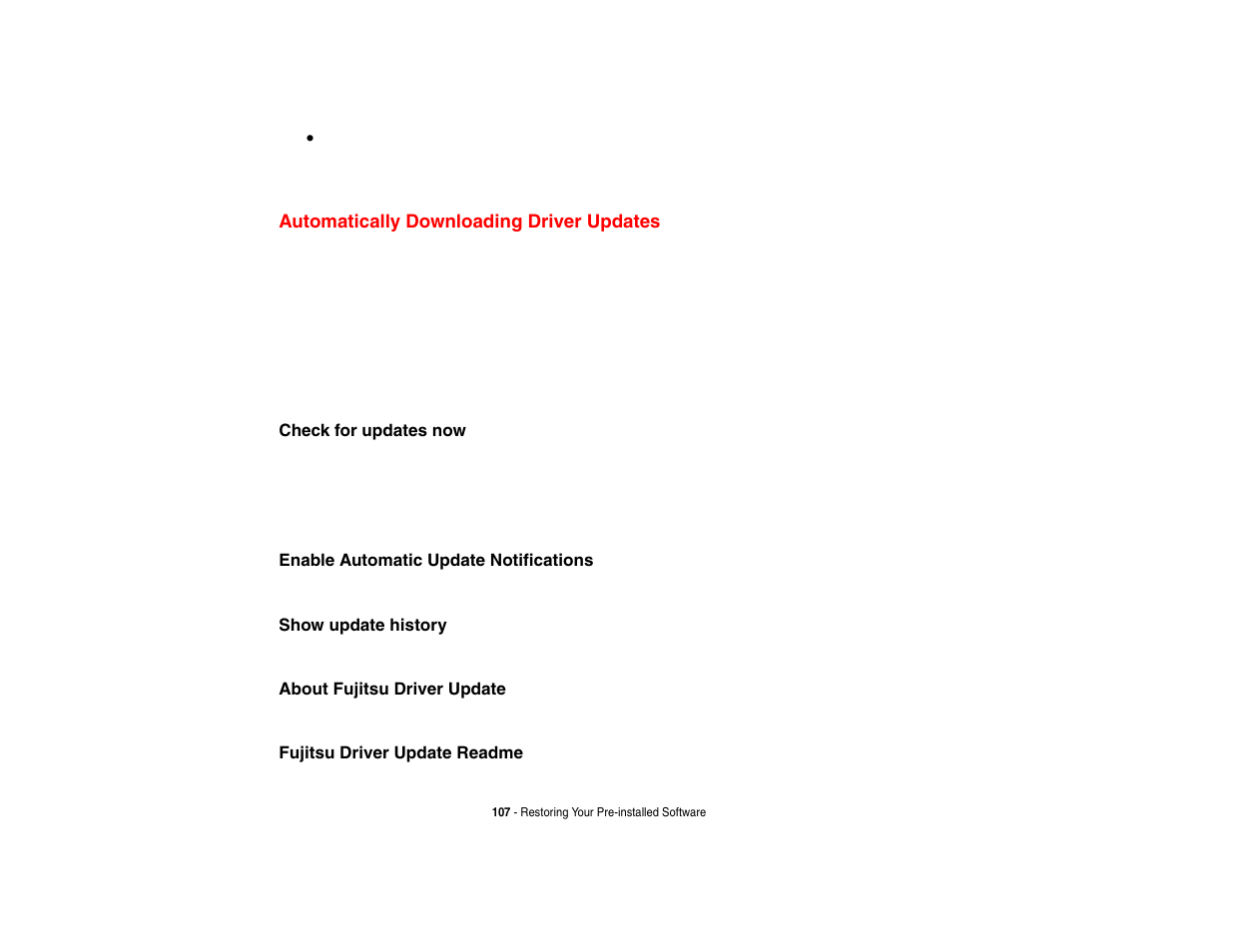 Automatically downloading driver updates | FUJITSU LIFEBOOK U810 User Manual | Page 107 / 176