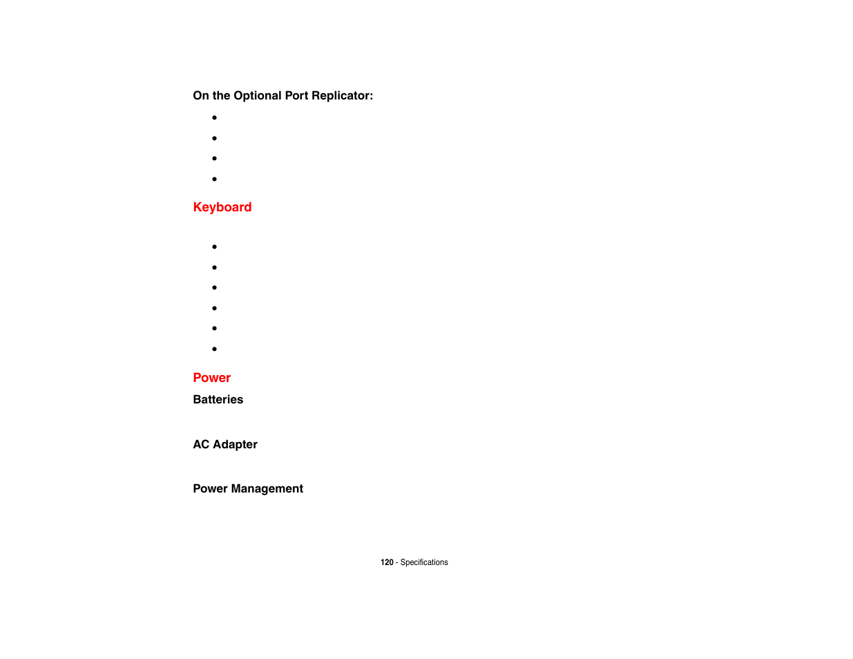 Keyboard, Power, Keyboard power | FUJITSU LIFEBOOK U810 User Manual | Page 120 / 176