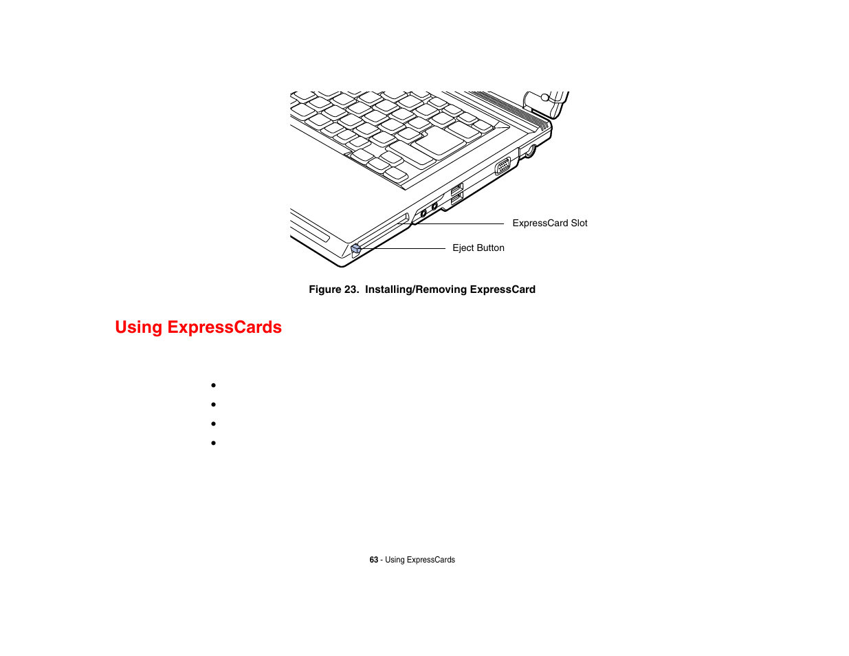 Using expresscards | FUJITSU V1010 User Manual | Page 68 / 162