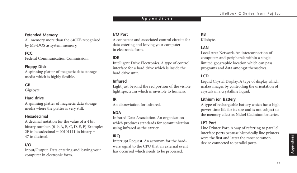 FUJITSU C-4120 User Manual | Page 111 / 120