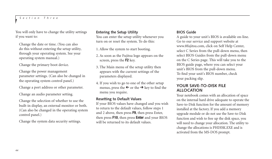 Your save-to-disk file allocation | FUJITSU C-4120 User Manual | Page 58 / 120