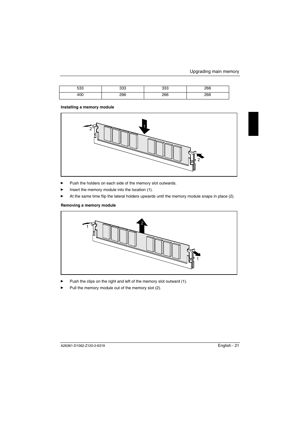 FUJITSU Mainboard D1562 User Manual | Page 31 / 45