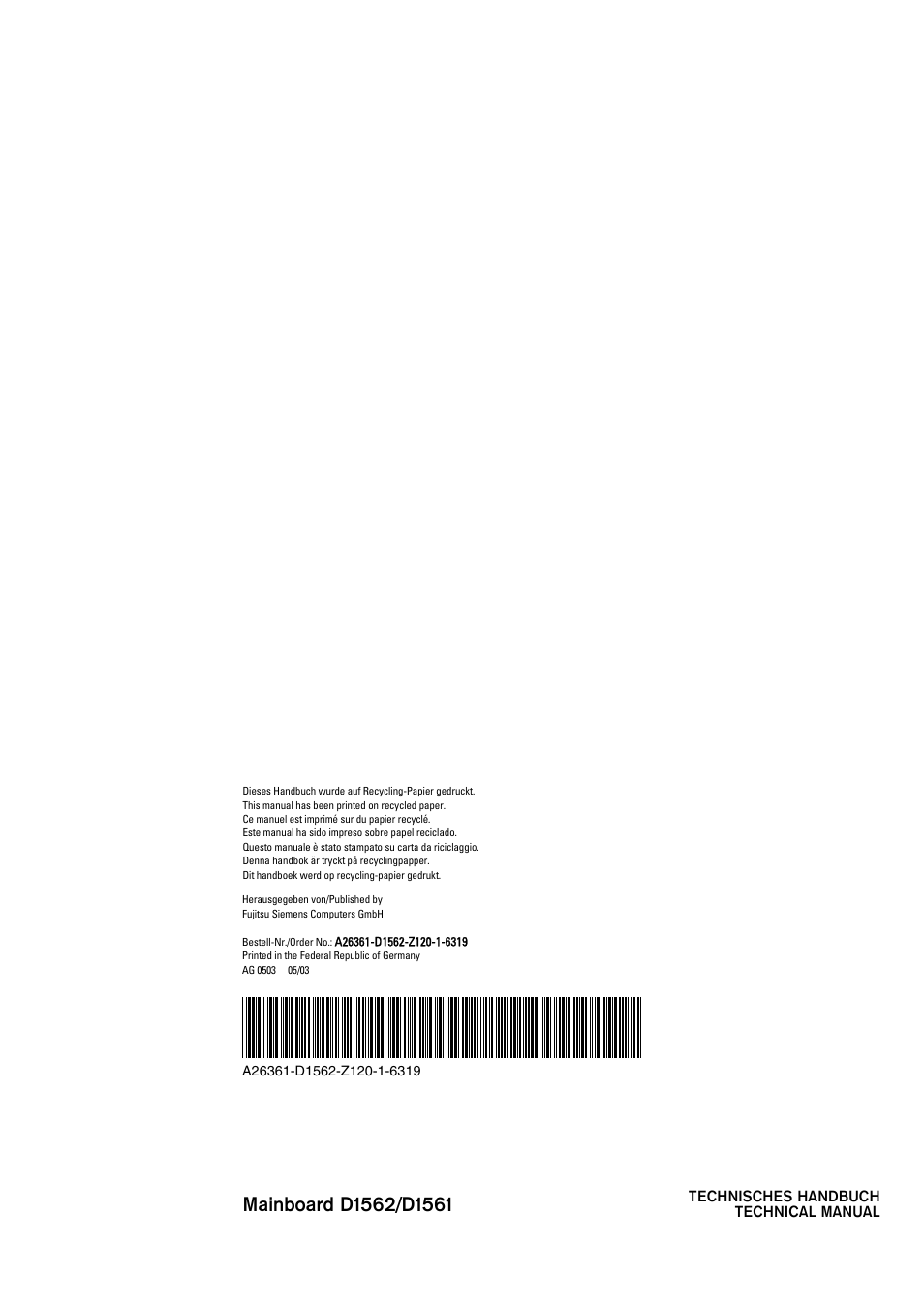 FUJITSU Mainboard D1562 User Manual | Page 4 / 45
