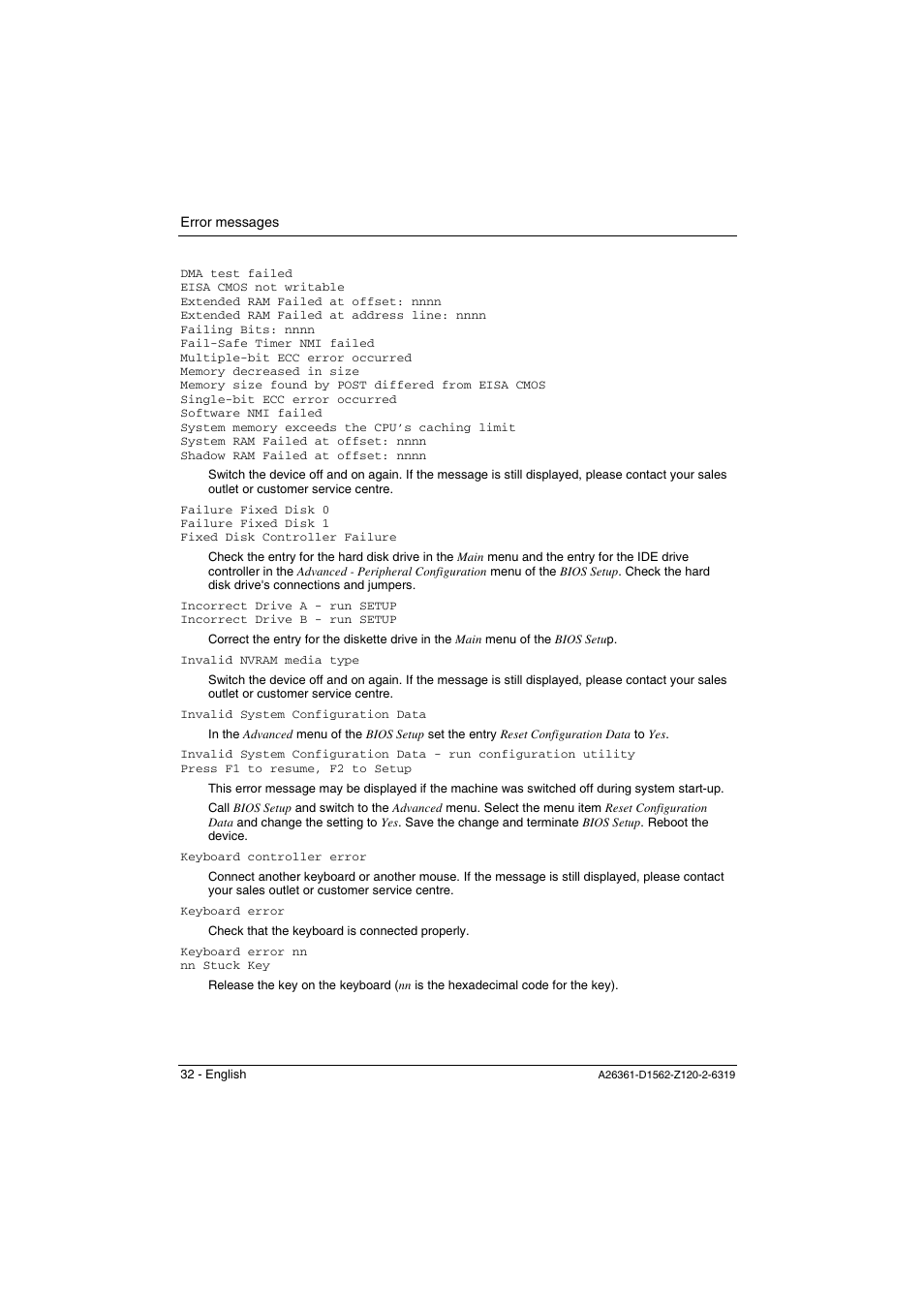 FUJITSU Mainboard D1562 User Manual | Page 42 / 45