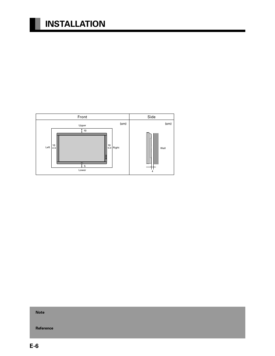 Installation | FUJITSU P42VHA20W User Manual | Page 6 / 45