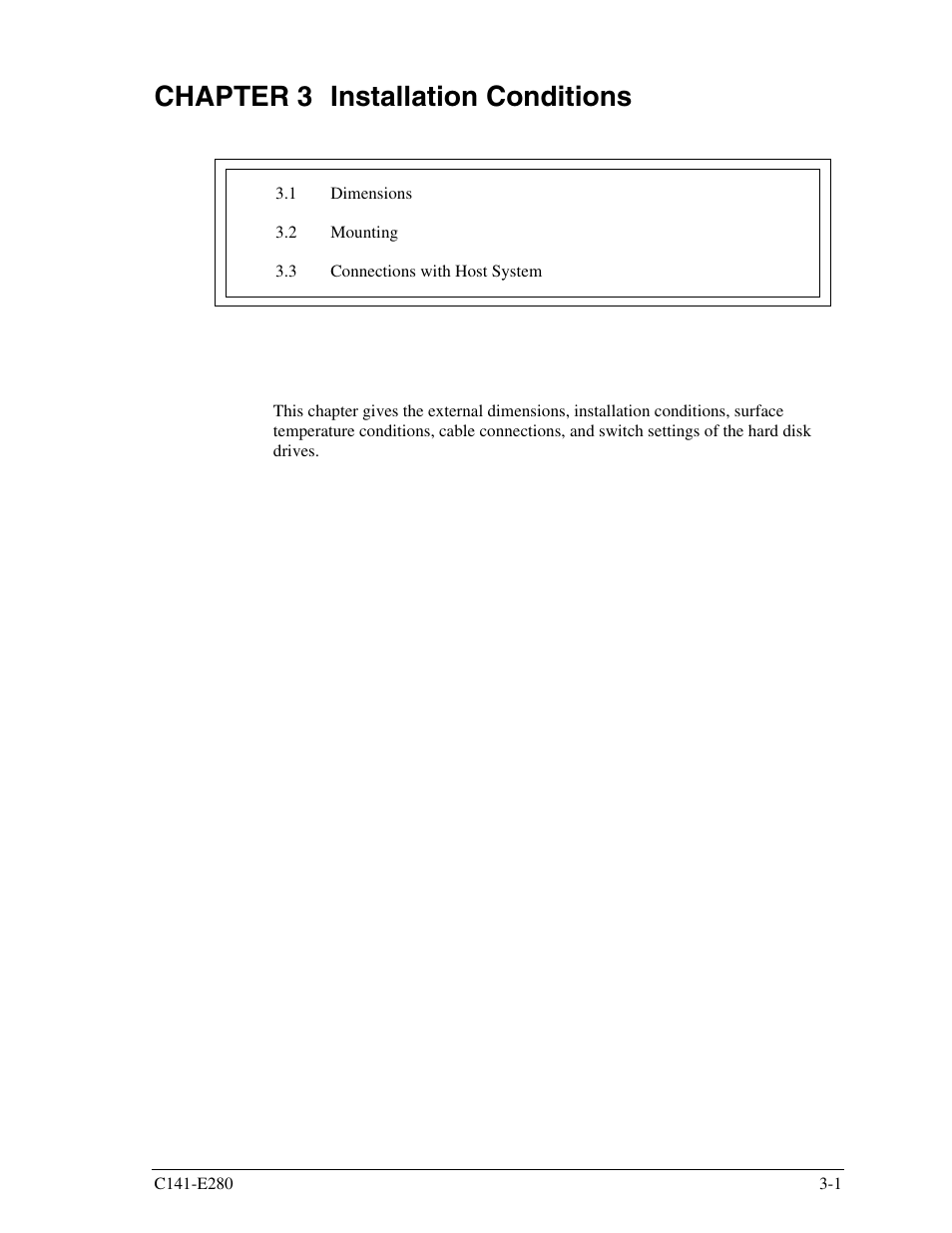 Chapter 3 installation conditions | FUJITSU MHZ2250BJ User Manual | Page 45 / 320