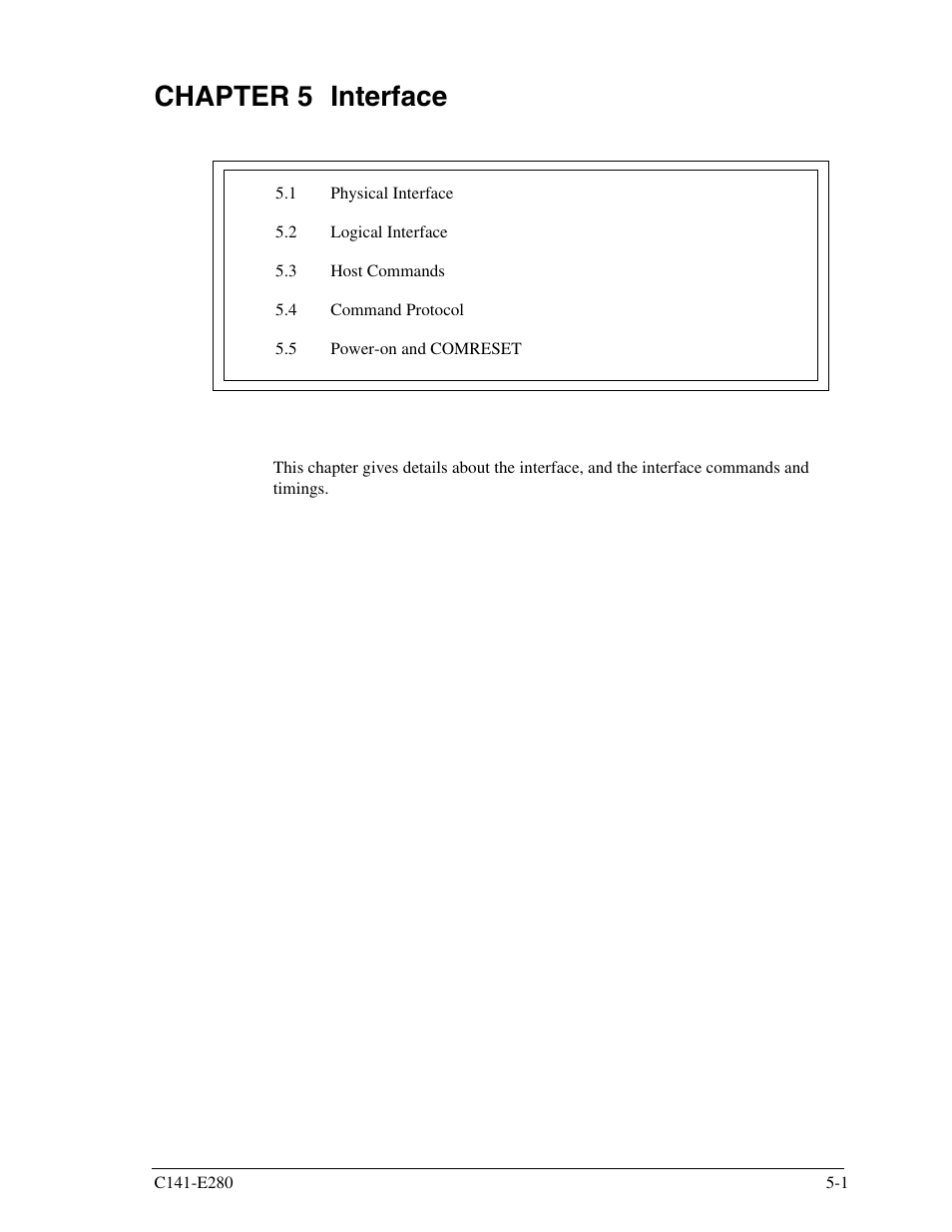 Chapter 5 interface | FUJITSU MHZ2250BJ User Manual | Page 75 / 320