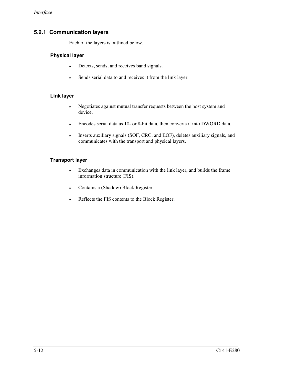 1 communication layers | FUJITSU MHZ2250BJ User Manual | Page 86 / 320