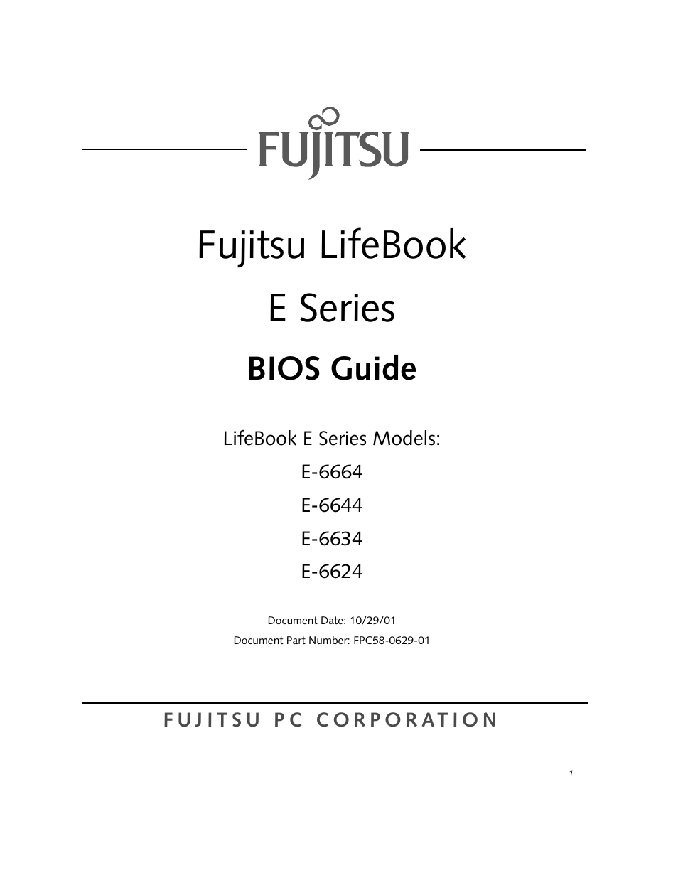 FUJITSU Lifebook E-6634 User Manual | 32 pages