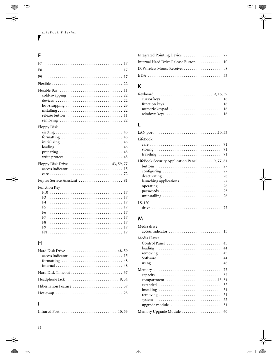 FUJITSU E-6664 User Manual | Page 102 / 104