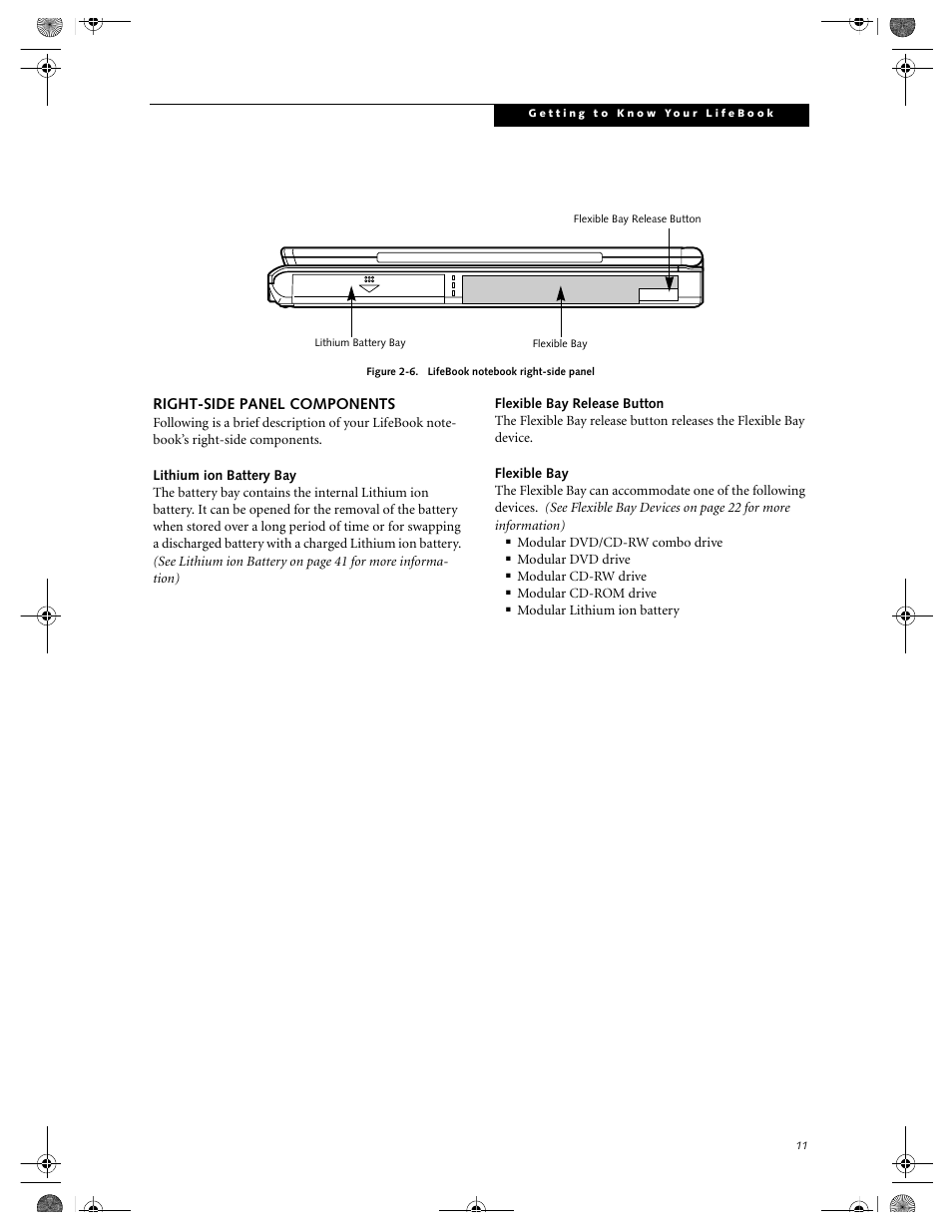 Right-side panel components | FUJITSU E-6664 User Manual | Page 19 / 104