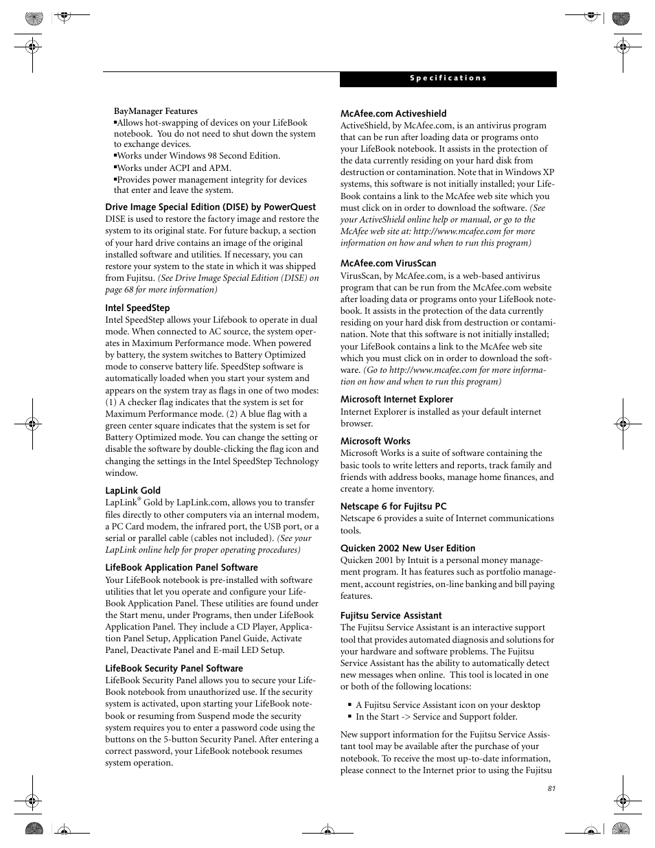 FUJITSU E-6664 User Manual | Page 89 / 104