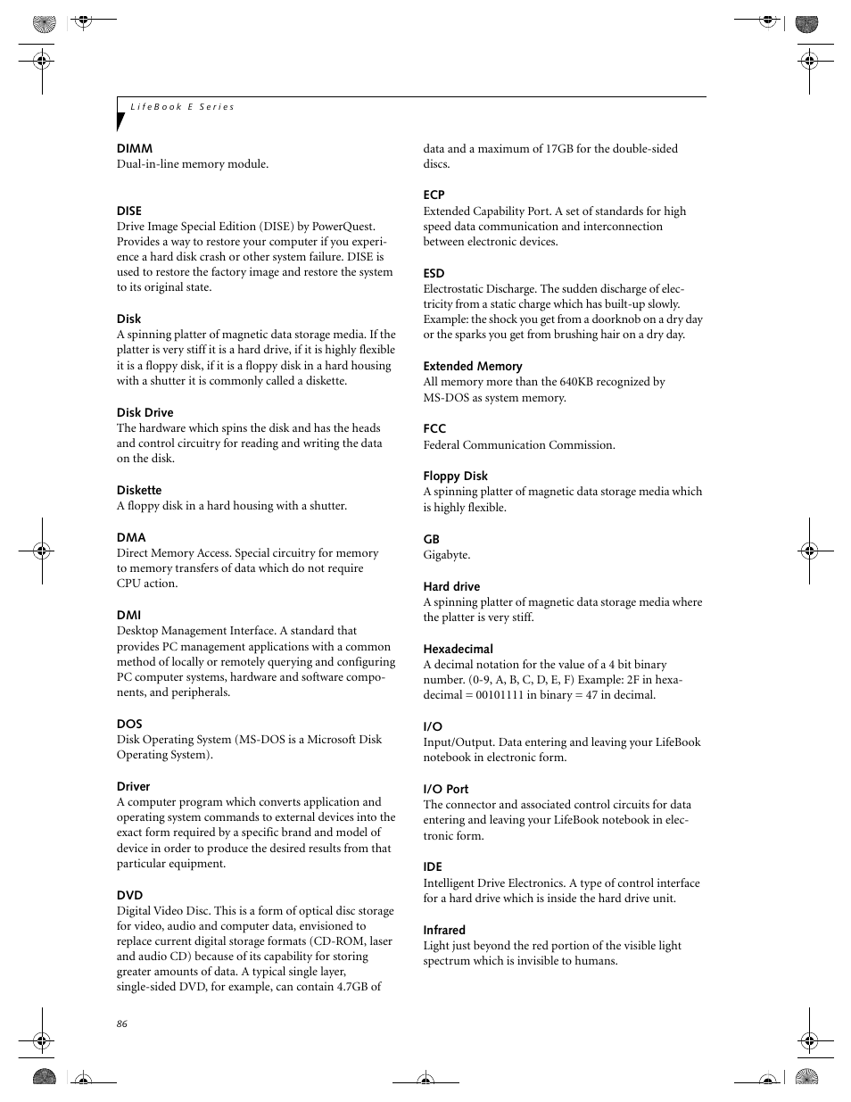 FUJITSU E-6664 User Manual | Page 94 / 104