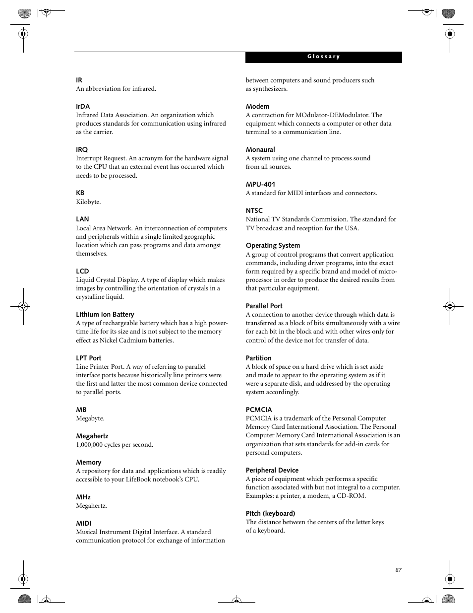 FUJITSU E-6664 User Manual | Page 95 / 104