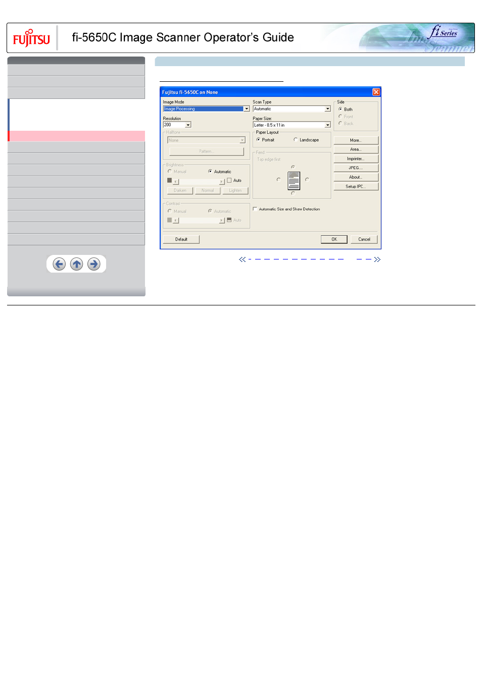 For details on this dialog box, refer to | FUJITSU Image Scanner fi-5650C User Manual | Page 55 / 161