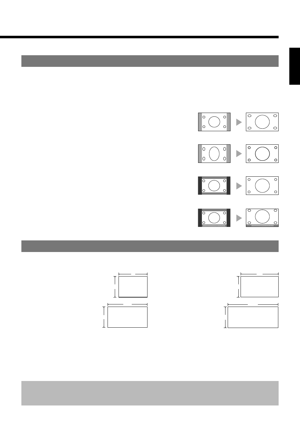 E-19, Screen size aspect ratio | FUJITSU PDS5004U User Manual | Page 22 / 50