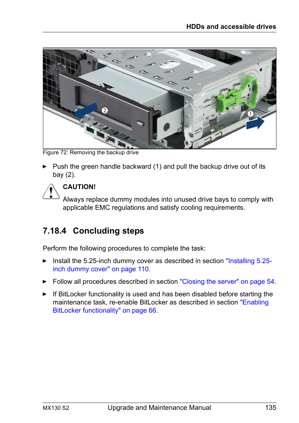 4 concluding steps, Concluding steps | FUJITSU PRIMERGY MX130 S2 User Manual | Page 135 / 256