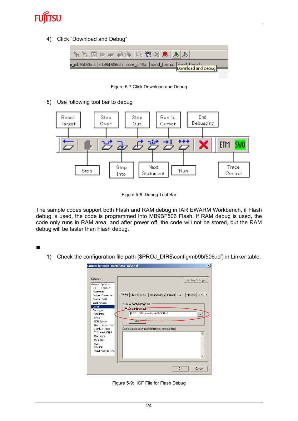 FUJITSU 32-Bit Microcontroller MB9B500 Series User Manual | Page 24 / 34