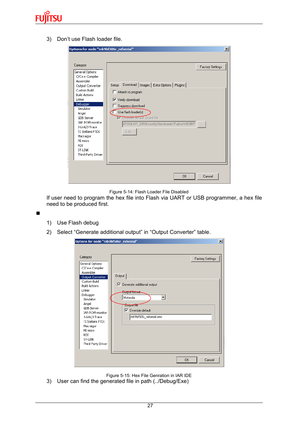 FUJITSU 32-Bit Microcontroller MB9B500 Series User Manual | Page 27 / 34