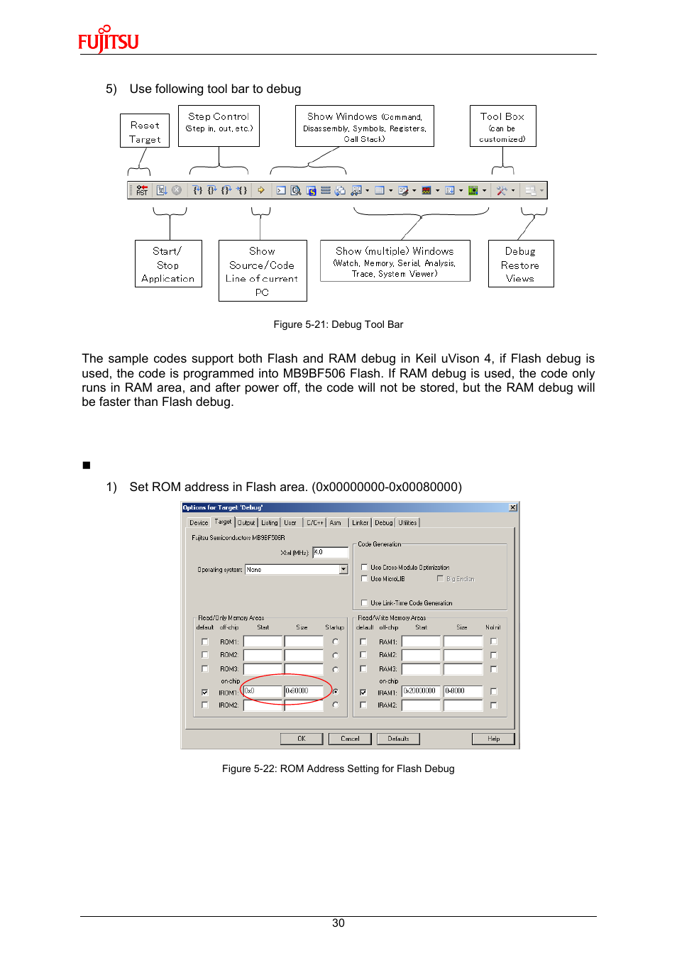 FUJITSU 32-Bit Microcontroller MB9B500 Series User Manual | Page 30 / 34