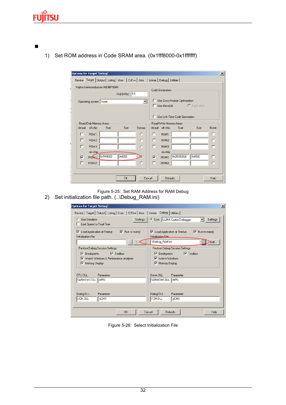 FUJITSU 32-Bit Microcontroller MB9B500 Series User Manual | Page 32 / 34